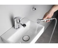 SAPHO Stojánková umyvadlová baterie s bidetovou sprchou, chrom (4)