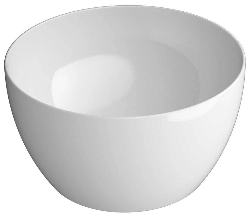 Gsi pura keramické umyvadlo na desku vysoké, průměr 42cm, bílá extraglaze