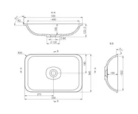 SAPHO JAPURA umyvadlo zápustné, litý mramor, 55x36cm, bílá (6)