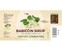 Nature NoTea s.r.o. Babiččin bylinný sirup - Květ lípy s citronovou trávou 0.5l (1)