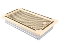 HS Flamingo Krbová mřížka 16x32 cm, EXCLUSIVE slonová kost / mosazná patina s žaluzií