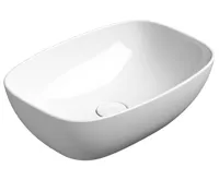 GSI NUBES keramické umyvadlo na desku 50x35cm, bílá ExtraGlaze GSI NUBES keramické umyvadlo na desku 50x35cm, bílá ExtraGlaze