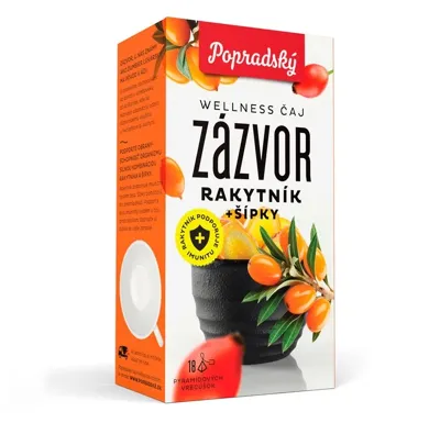 BOP Poprad Popradský wellness čaj - Zázvor, rakytník a šípky