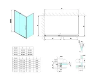 POLYSAN ROLLS obdélníkový sprchový kout 1400x800 mm, L/P varianta, čiré sklo (11)