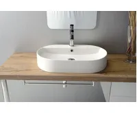 KERASAN RING keramické umyvadlo na desku 65x40cm, bílá (4)