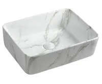 SAPHO DALMA keramické umyvadlo na desku, 48x38 cm, carrara