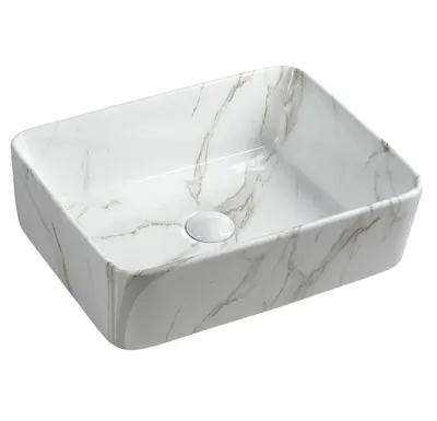 SAPHO DALMA keramické umyvadlo na desku, 48x38 cm, carrara