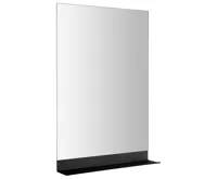 AQUALINE SECA zrcadlo s policí 40x65cm, CU free, černá mat