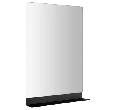 AQUALINE Zrcadlo s policí 40x65cm, CU free, černá mat
