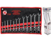 BGS Klíče očkoploché 8,0 - 19,0 mm, ráčnové, kloubové, 12 dílů BGS Klíče očkoploché 8,0 - 19,0 mm, ráčnové, kloubové, 12 dílů