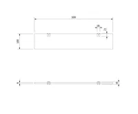 AQUALINE SAMBA skleněná police 500mm, chrom (6)