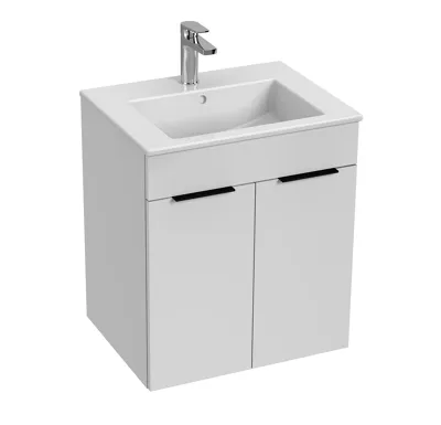 JIKA CUBE Skříňka s 2 dveřmi včetně umyvadla 55 x 43 cm 453611 Bílá