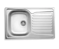 NOVASERVIS Dřez 49x78 s odkapem a přepadem nerez - DR49/78