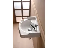 KERASAN RETRO keramické umývátko 41x30cm, otvor pro baterii vpravo, bílá (3)