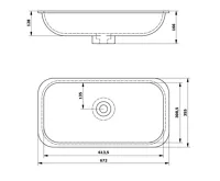 SAPHO IMPALA umyvadlo pod desku, Rockstone, 67,2x35,5cm, bílá mat (9)