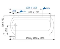 Santech akrylátová vana Spring 1500x700 (1)