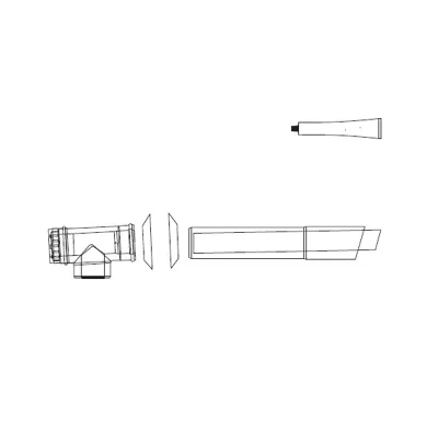 ALMEVA LIK sestava fasadního odkouření 1m 80/125 ALMEVA LIK sestava fasadního odkouření 1m 80/125