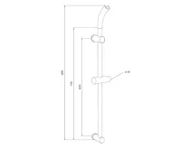 Vanový set s termostatickou podomítkovou tlačítkovou baterií - 2-cestná - oválný kryt (5)