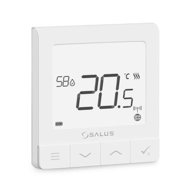 SALUS Ultratenký termostat s čidlem vlhkosti a vestavěnou Li-Ion baterií SQ610RF, Systém SMART HOME