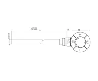 AQUALINE Topná tyč s termostatem, rovný kabel, 400 W, chrom (5)