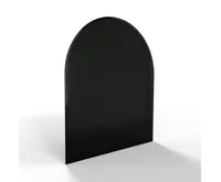 Sklo pod kamna - FLAMINGO Oblouk 1000x1200 mm, černé, fazeta / R500 / 6 mm (1)