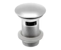 SAPHO MINIMAL umyvadlová výpust 5/4“, click-clack, velká krytka, nerez mat (1)