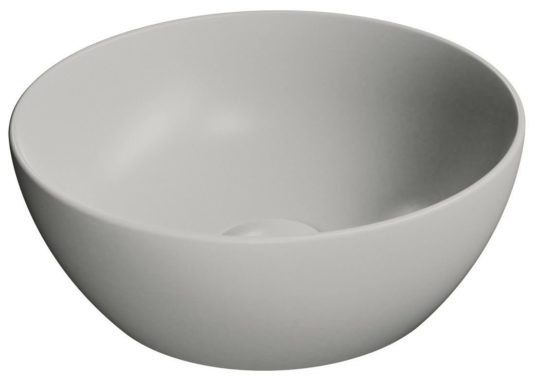 Gsi pura keramické umývátko na desku, průměr 32cm, cenere mat