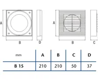 CATA Souprava pro montáž ventilátoru B-15 do okna