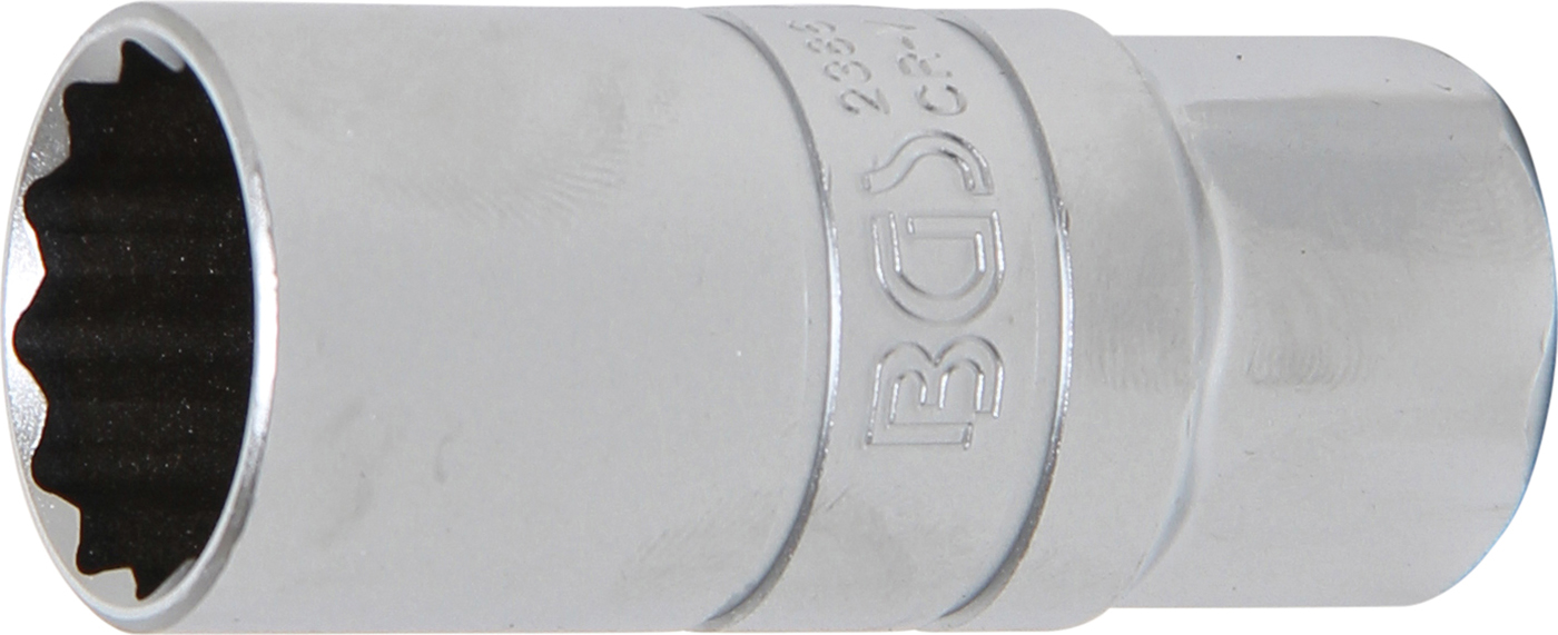 BGS Hlavice nástrčná na zapalovací svíčky s přídržnou gumou, dvanáctihranná, 12,5 mm (1/2"),