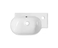 SAPHO YUMO keramické umývátko rohové 45x28cm, bílá (1)