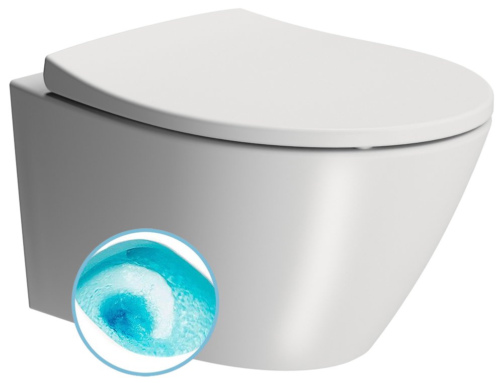Gsi modo závěsná wc mísa, swirlflush, 37x52cm, bílá dual-mat