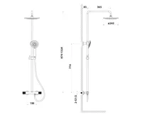 SAPHO SOLARIS sprchový sloup s termostatickou baterií, chrom (8)