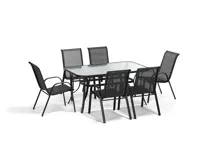 Zahradní židle VALENCIA černá, stohovatelná IWH-1010006 (2)