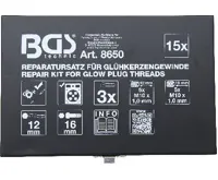 BGS Sada na opravu závitů žhavících svíček M10x1,0, sada 15 dílů (2)