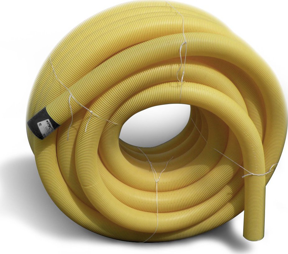 PVC drenážní trubka DN 125 žlutá děrovaná | 1m