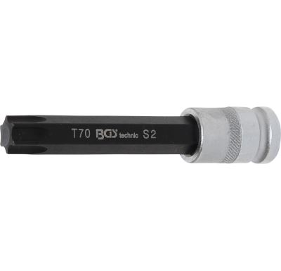 BGS Hlavice nástrčná, délka 120 mm, 12,5 mm (1/2"), T-profil (pro Torx) T70