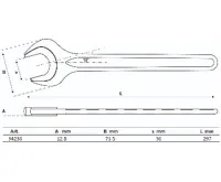 BGS Klíč plochý 36,0 mm, jednostranný (1)