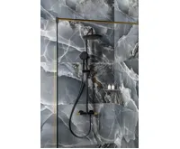 SAPHO SOLARIS sprchový sloup s termostatickou baterií, černá/zlato mat (4)