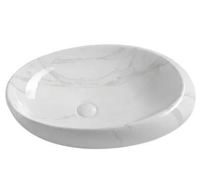 SAPHO DALMA keramické umyvadlo na desku, 68x44cm, carrara