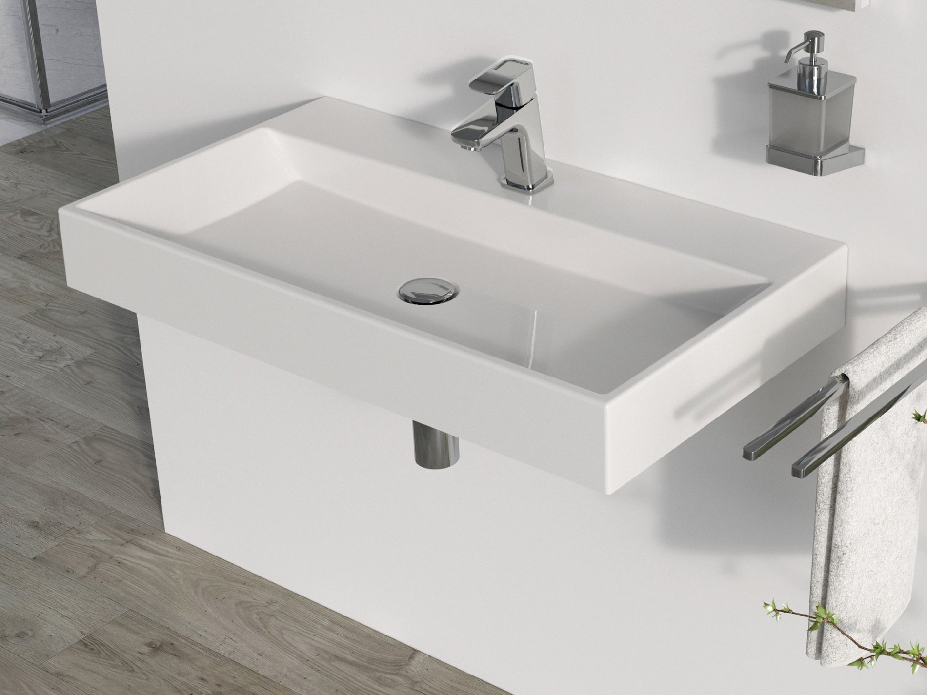 Ravak umyvadlo natural 800 white bez přepadu s otvorem