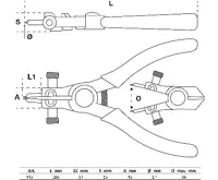 BGS Kleště seger 165 mm, vnější univerz. hrot (4)