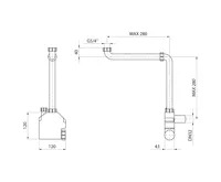 BRUCKNER SQUID nábytkový sifon šetřící místo, 5/4", odpad 32mm, bílá (3)