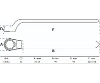 BGS Jednoočkový klíč VDE | s hlubokým vyhnutím | 32 mm - BGS 72032 (1)