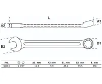 BGS Klíč očkoplochý, 1 1/8" (1)