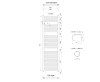 AQUALINE ALYA otopné těleso rovné 600x1703mm, chrom (6)