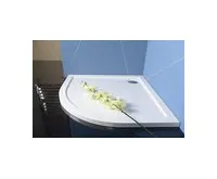 POLYSAN SERA sprchová vanička z litého mramoru, čtvrtkruh 80x80cm, R550, bílá (1)