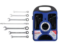 BGS Klíče očkoploché ráčnové 8,0 - 19,0 mm, sada 7 dílů