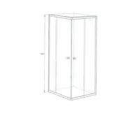 Sprchový kout čtvercový 90x90x185 cm - bílý - sklo - grape (3)