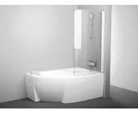 Ravak Vanová zástěna CVSK1 ROSA 160/170 R bílá+Transparent