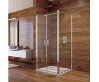 LIMA Sprchové dveře, 90 cm, chrom ALU, sklo Čiré, dveře lítací (2)